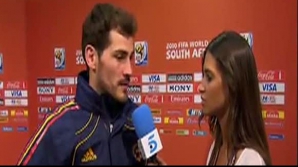 Iubita lui Casillas a fost prima căruia acesta i-a acordat un interviu după meciul cu Elveția