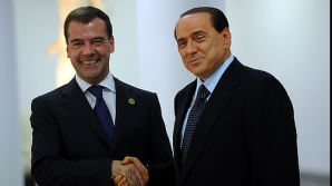 Dmitri Medvedev va avea o întrevedere cu premierul italian, Silvio Berlusconi 
