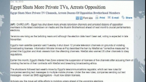 Autorităţile egiptene au suspendat emisia a 12 posturi TV, în ajunul alegerilor parlamentare