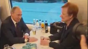 Putin şi Halonen au fost primii pasageri ai trenului de mare viteză, Helsinki-St Petersburg 