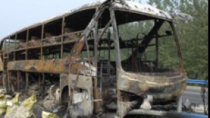 China: 41 de persoane au murit după ce un autobus a luat foc