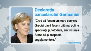 Angela Merkel: UE va reuşi să menţină moneda unică, iar Grecia va evita falimentul