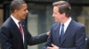 Barack Obama şi David Cameron au asistat la un meci de baschet 