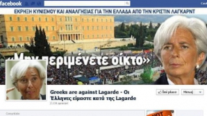 Război pe Facebook împotriva şefului FMI: Grecii au creat o pagină specială unde o atacă pe Christine Lagarde