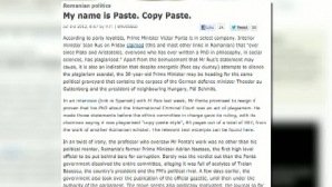 Ba a plagiat, ba nu. De unde, totuşi, a luat Ponta teza sa de doctorat 