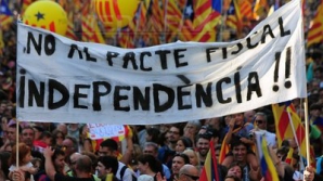 Marş de amploare la Barcelona. Peste un milion de oameni au cerut independenţa celei mai bogate regiuni din Spania