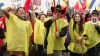 Unioniştii au ajuns şi la Bucureşti: Participanţii la marş au scandat "Basarabia e România"