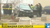 Maşina unui angajat al Serviciului Vamal a explodat azi dimineaţă pe strada Alba-Iulia