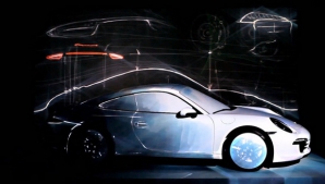 Porsche 911 Carrera 4S, transformat în ecran de proiecţie (VIDEO)