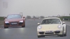 Audi R8 V8 şi Porsche 911 Carrera 4S se duelează pe circuit VIDEO