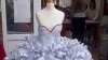 Cum arată rochia de mireasă făcută din acte de divorţ FOTO