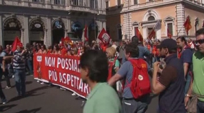 Protest de amploare la Roma. Manifestanţii, nemulţumiţi de politicile de austeritate şi nivelul ridicat al somajului