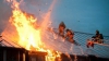 Incendiu la Ciocana: Arde acoperişul unei firme