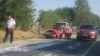 Grav accident de circulaţie pe traseul Chişinău-Străşeni. La faţa locului au venit pompierii (VIDEO)