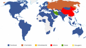 Cum îşi împart reţelele sociale harta lumii şi ce s-a schimbat în ultimii 4 ani 