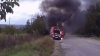 Automobil în flăcări în oraşul Orhei. Incidentul a avut loc chiar în plină stradă VIDEO
