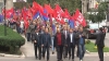 Comuniştii au început "revoluţia de catifea" cu un protest de câteva minute şi fără Voronin (VIDEO)