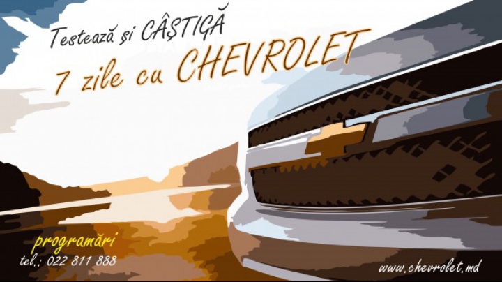 Chevrolet Moldova a anunţat un test drive fără precedent. Testează şi câştigă!