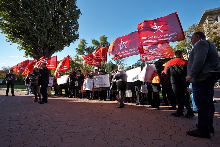 PSRM a făcut front comun cu PCRM şi au protestat la Ministerul Agriculturii. Ioniţă: Circul se află pe altă stradă (FOTO/VIDEO)