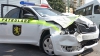 O maşină a Inspectoratului Naţional Patrulare, implicată într-un accident rutier în sectorul Ciocana al capitalei (VIDEO)