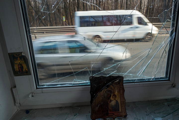 Centrul Kievului, transformat într-o adevărată zonă de război.  IMAGINI FOTO care te lasă fără comentarii