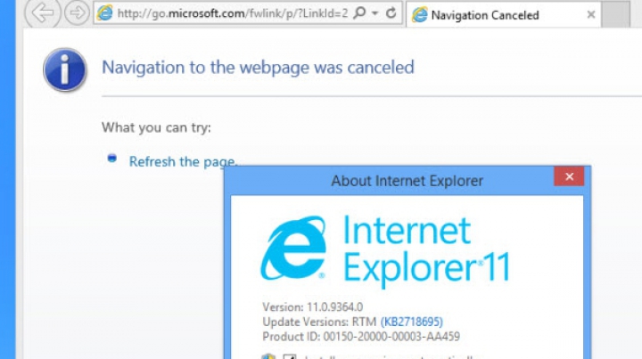 Internet Explorer 11 a depăşit versiunea precedentă în preferinţele utilizatorilor