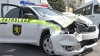 Accident controversat în capitală. O maşină a Inspectoratului Naţional de Patrulare a fost făcută ZOB