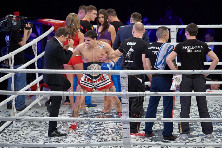 GALA KOK 2014: Kickboxerul moldovean Constantin Ţuţu l-a învins pe ucraineanul Igor Liapin (GALERIE FOTO)