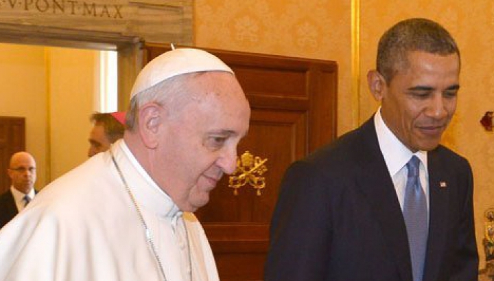 Papa Francisc l-a primit pe Barack Obama la Vatican