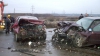 (VIDEO) Trei oameni au fost răniţi în urma unui accident pe şoseaua Chişinău-Leuşeni