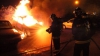 Incendiu de proporţii în capitală! Cinci maşini au luat foc într-o parcare (VIDEO)