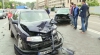 Accident rutier în capitală. Trei automobile au fost făcute zob, iar o persoană a ajuns la spital (VIDEO)