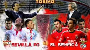 Finală iberică la Torino. FC Sevilla şi Benfica Lisabona joacă prima finală spaniolo-portugheză din istoria Ligii Europei