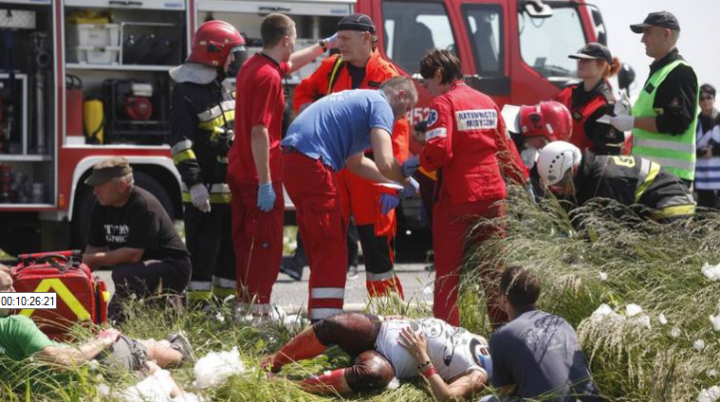 GRAV ACCIDENT rutier în Polonia: Şapte cetăţeni ucraineni au murit (FOTO)