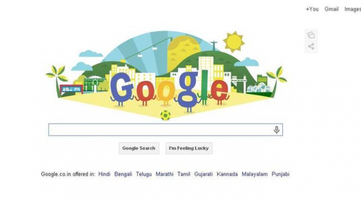 Google marchează debutul Campionatului Mondial de Fotbal 2014 printr-un Doodle special