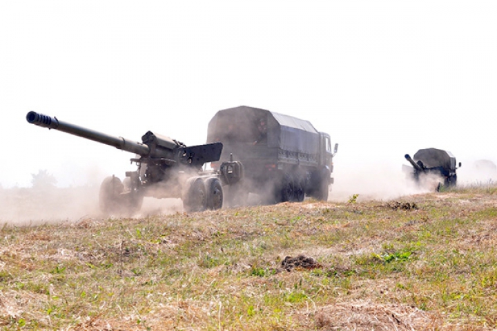 Foc şi pară la Bulboaca. Militarii Armatei Naţionale au testat artileria grea (FOTO/VIDEO)