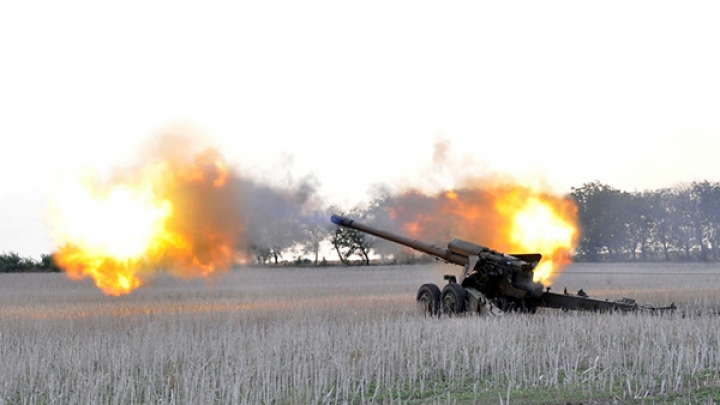 Foc şi pară la Bulboaca. Militarii Armatei Naţionale au testat artileria grea (FOTO/VIDEO)