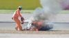 Incidente serioase la antrenamentele MotoGP. Motocicleta lui Hector Barbera a luat foc 