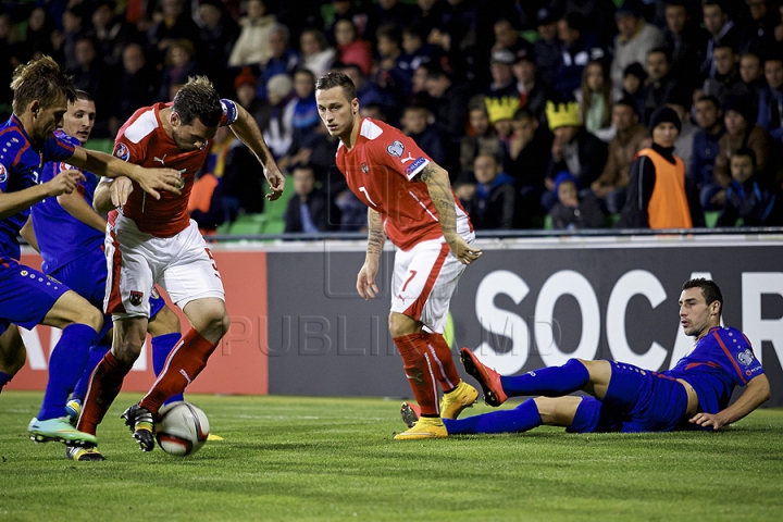 Moldova a pierdut meciul cu Austria din preliminariile Campionatului European din 2016, scor 1-2 (FOTO)