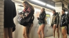 Fără pantaloni! Zeci de tineri s-au plimbat cu metroul doar în lenjerie intimă