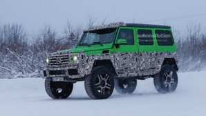 Viitorul Mercedes-Benz G63 AMG 4×4 a fost surprins în timpul testelor de iarnă