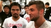 Înainte de "duelul secolului". Fotbalistul filipinez Tim Tebow l-a vizitat pe Manny Pacquiao