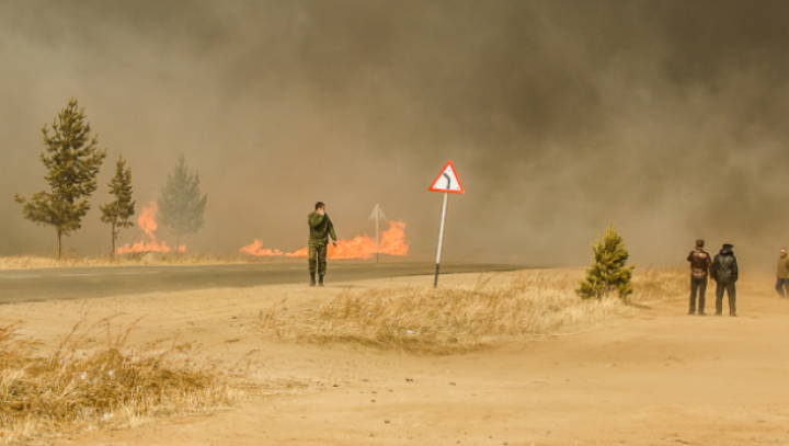 Nu mai contenesc! Incendiile de vegetație au ajuns până în regiunea rusă Transbaikal (FOTOREPORT)