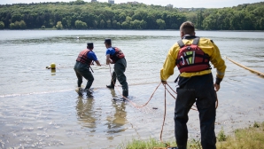 LA UN PAS DE MOARTE! Ce a păţit un bărbat care a sărit în apă de pe un pod