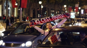CHEF pe străzile Parisului. Fanii PSG au cântat toată noaptea osanale echipei pentru titlul obţinut