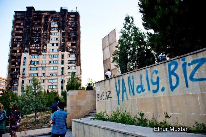 CLIPELE DE GROAZĂ din momentul  incendiului din Azerbaidjan (FOTOREPORT)