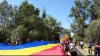 Eveniment deosebit la Prut. România și Moldova, unite de un tricolor imens