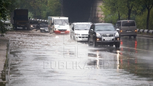 DE RÂS SAU DE PLÂNS?! Ce au găsit pe drum, după ploaie, doi tineri din Capitală (VIDEO)