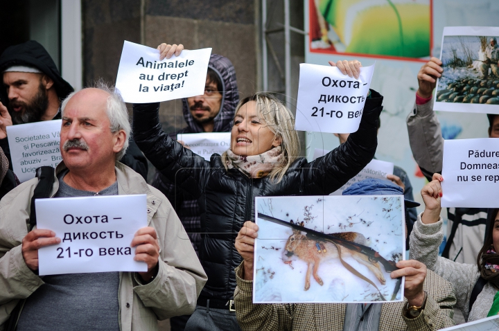 PROTEST cu pancarte la Chişinău: Incompetent şi arogant! JOS ministrul Mediului (FOTOREPORT)