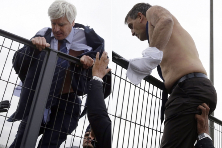 DE RÂSUL GĂINILOR! Cum arată şefii Air France după ce au trecut prin mâinile angajaţilor furioşi (FOTO/VIDEO)